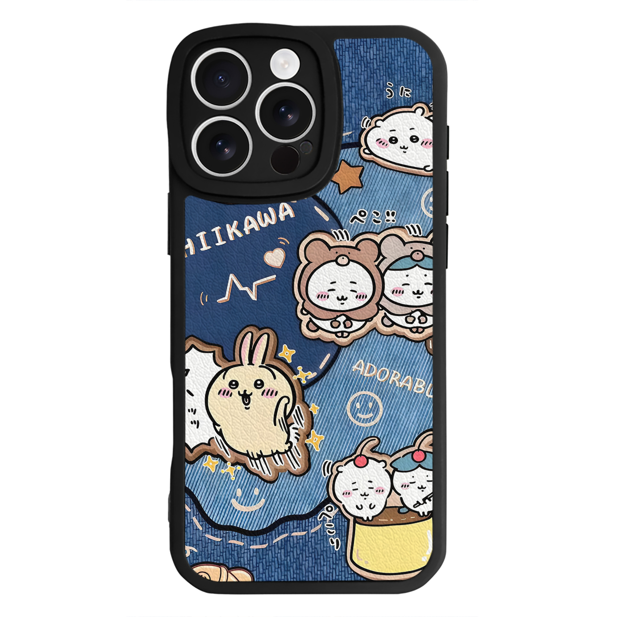 （画像用） ちいかわ Chii-kawa 【iPhone 16シリーズ対応】シリコンスマホケース（レザー調） 材質：シリコン